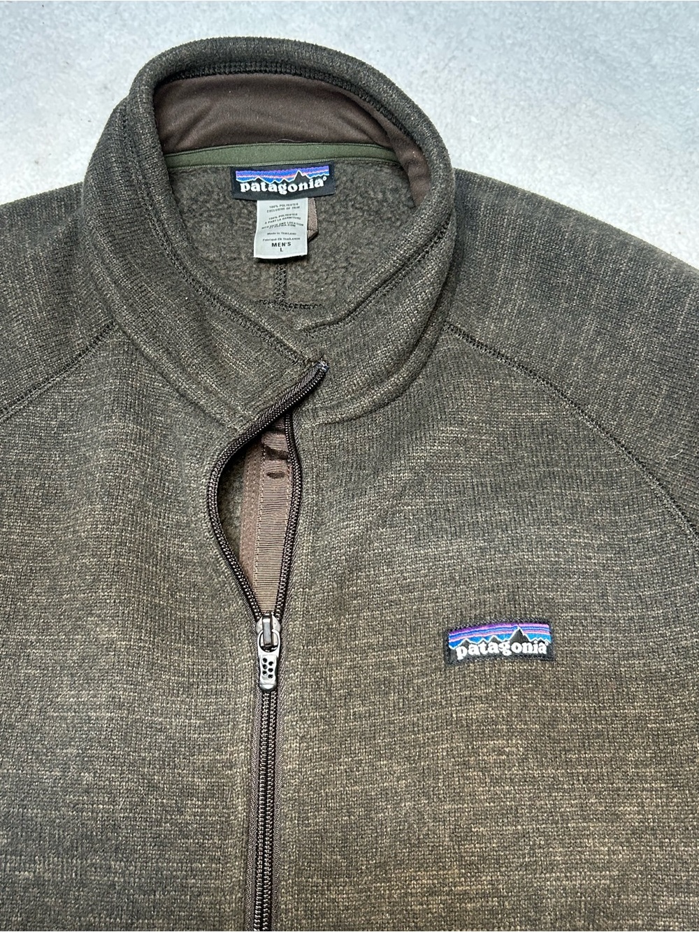 Patagonia Men’s Brown Full Zip Fleece Sweater Jacket